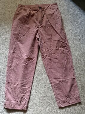 Universal Thread Women's Straight-Leg Corduroy Trousers in Dusty Rose